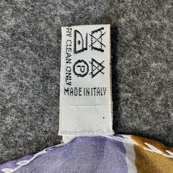 Pierre Cardin Vintage 100% Silk Scarf Geometric Floral Multicolor Made in France - Picture 4 of 5